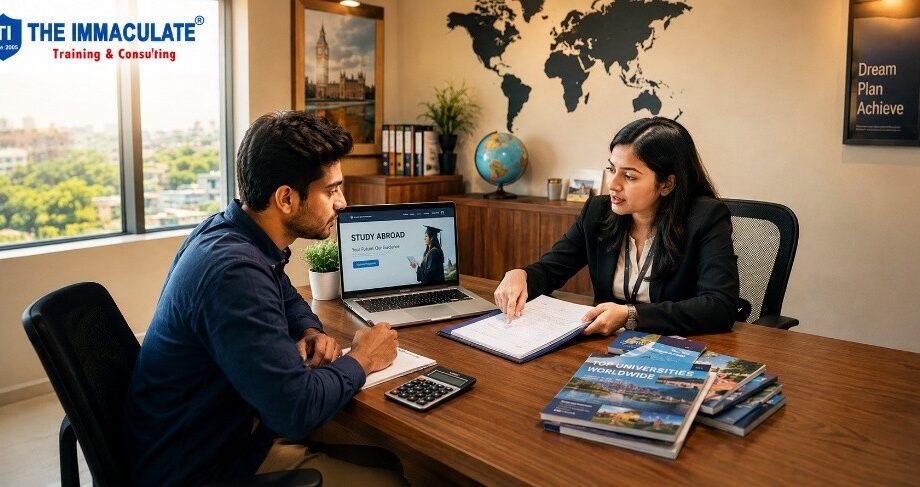Student discussing study abroad loan options Student discussing study abroad loan options